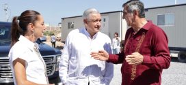 Encabezan reunión en Nuevo Laredo el presidente López Obrador, la presidenta electa Claudia Sheinbaum y el gobernador Américo Villarreal