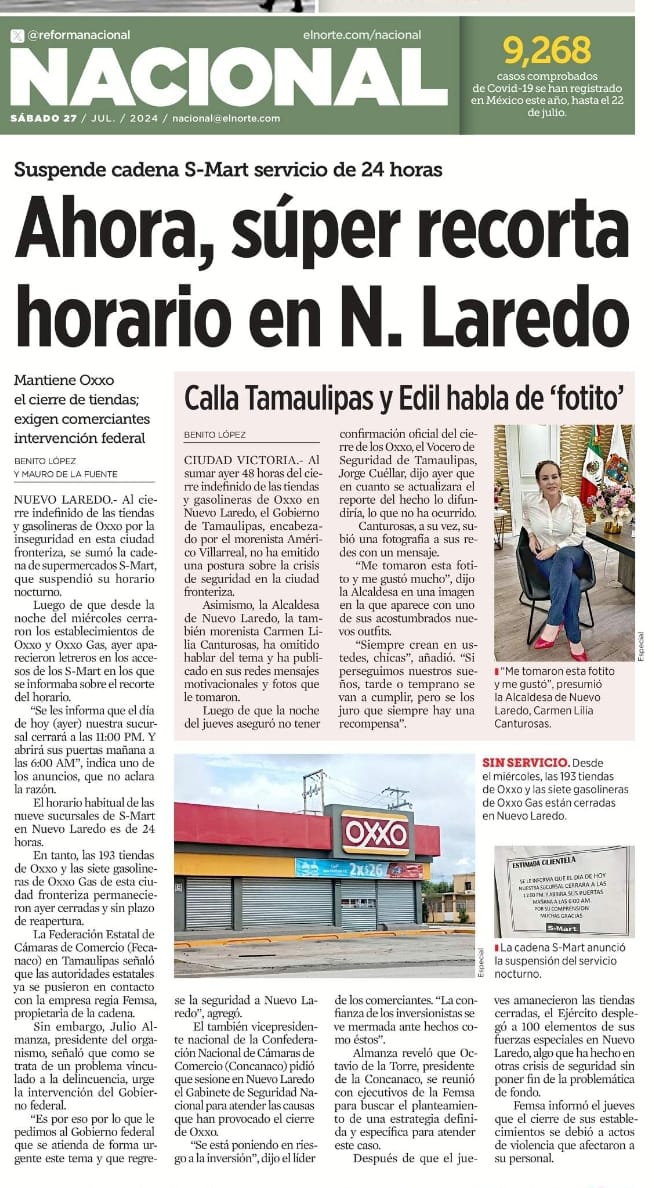 Críticas nacionales a la alcaldesa de Nuevo Laredo por su indiferencia antes crisis locales