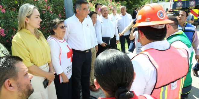 Participa Américo Villarreal en simulacro durante el Día Nacional de Protección Civil