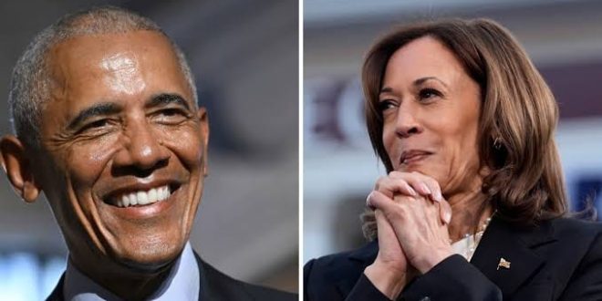 Apoyará Obama a Kamala Harris