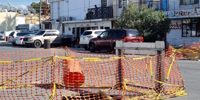 Socavones en la Aquiles Serdán: Una amenaza latente en pleno centro de Nuevo Laredo