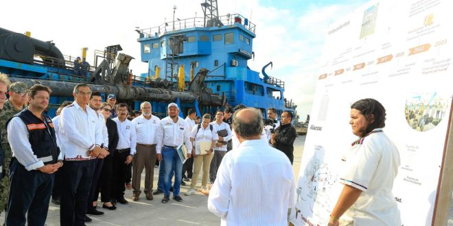 Supervisa gobernador avances del Puerto del Norte en Matamoros